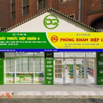 Thiết kế phòng khám Diệp Quân kết hợp nhà thuốc hiện đại